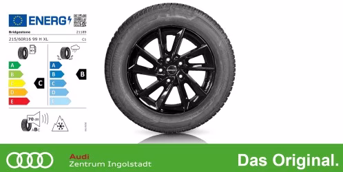Original SKODA Karoq 16 Zoll Winterkomplettradsatz Borbet DK / 216606HL6BRDK3 Bridgestone BLIZZAK 6 215/60 R16 99 H 6,0x16 ET43