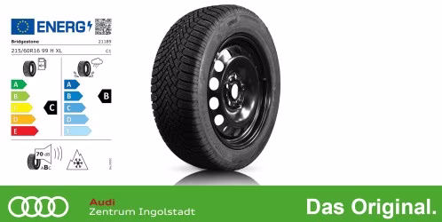 Original SKODA Karoq 16 Zoll Winterkomplettradsatz auf Stahlfelge / 216606HL6BRSAM BRIDGESTONE BLIZZAK 6 215/60 16 99H/XL 6,0x16 ET43