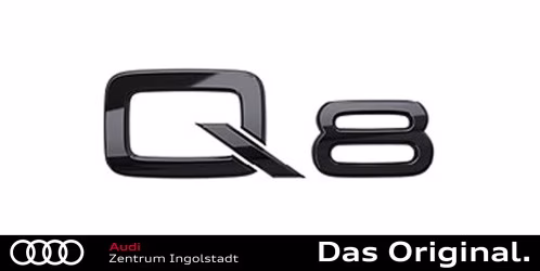 Original Audi Q8 (4M) in Schwarz für das Heck 4M8071803