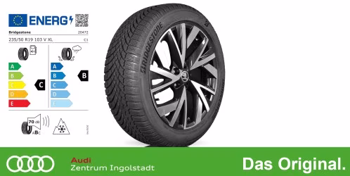Original Skoda Kodiaq II Winterkomplettradsatz Atria Schwarz / 236509VL6BRAR3 Bridgestone BLIZZAK 6 235/50 R19 103 V/XL 7,5x19 ET40