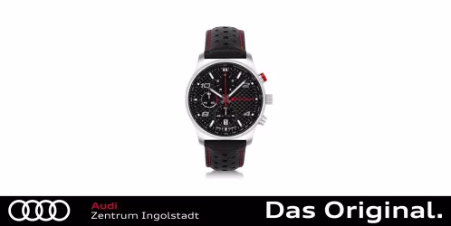 Original Audi Sport Chronograph Carbon, Herren, silber/schwarz 3102200600