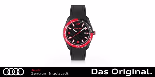 Original Audi Sport Uhr, Herren, schwarz/rot 3102400100