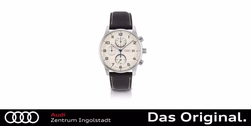 Original Audi Chronograph, Herren, silber/beige 3102500200