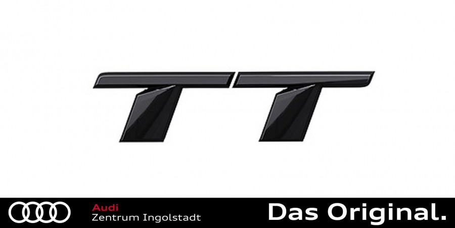 Original Audi TT (FV) Schriftzug in Schwarz für das Heck 8S0071803