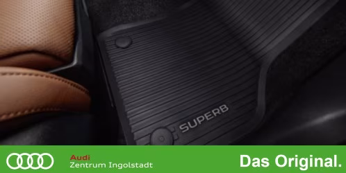 Original SKODA Superb 4 (NZ) Gummifußmatten Satz Vorne + Hinten 3P1061500