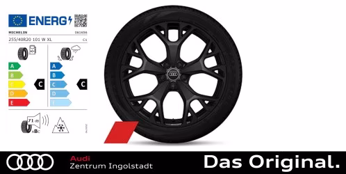 Original Audi A6 (C9) Avant/Limousine Winterkomplettradsatz 5-Arm-Peak mit RS-Schriftzug Michelin PILOT ALPIN 5 AO1 255/40 R20 101W XL 8,5Jx20 ET 43