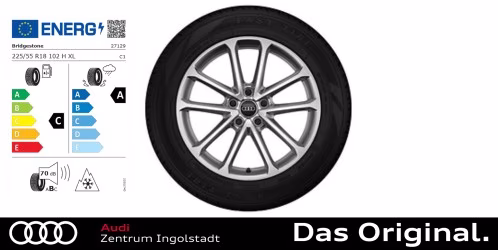 Original Audi A6 (C9) Avant/Limousine 18 Zoll Winterkomplettradsatz 5-Doppelspeichen Bridgestone Blizzak LM005 R0 225/55 R18 102H XL 8,0Jx18 ET 39
