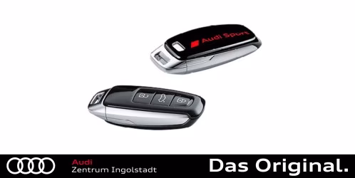 Original Audi Schlüsselblende mythosschwarz mit Audi Sport Schriftzug 4N0071208C Y9T