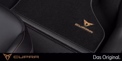 Original SEAT CUPRA Formentor / Leon (SP / 5D) Textilfußmatten Satz Vorne + Hinten mit Carbon-Look 5FG863011M LOE