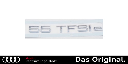 Original Audi 55 TFSI E Schriftzug Chrom 80A853744L 2ZZ