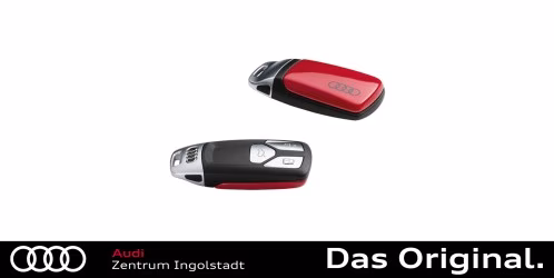 Original Audi Schlüsselblende rot metallic mit Audi Ringen, für Schlüssel mit Chromspange 8W0071208B Y3U Original Audi Schlüsselblende rot metallic mit Audi Ringen, für Schlüssel mit Chromspange 8W0071208B Y3U