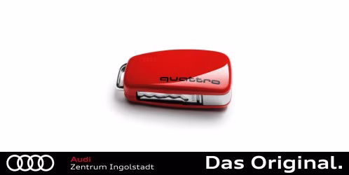 Original Audi Schlüsselblende Quattro, Misanorot 8V0071208A Z3M