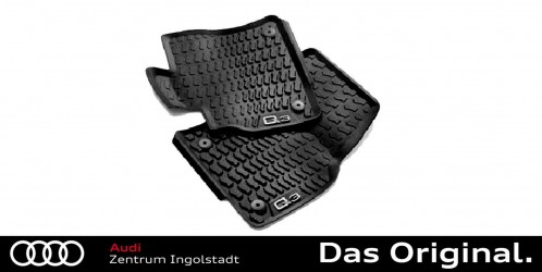 Audi Stockschirm, schwarz/silber, groß