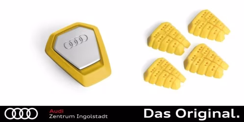Audi Duftspender/Lufterfrischer + Nachfüllpack Set, Singleframe, gelb, belebend