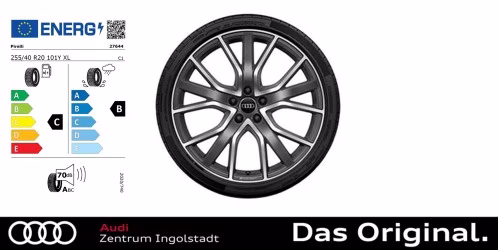Original Audi A6 4K Sommerkomplettradsatz 5-V-Speichen-Stern-Design 255/40 R 20 101Y Pirelli PZero NCS AO