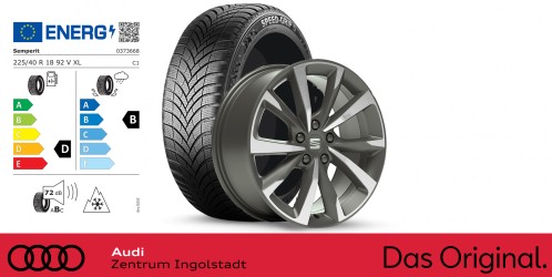 Original SEAT Leon 18 Zoll Winterkomplettradsatz Performance FR Machined grau Semperit SPEED-GRIP 5 / 225/40 R18 92 V XL / 7,5J x 18 ET46 Original SEAT Leon 18 Zoll Winterkomplettradsatz Performance FR Machined grau Semperit SPEED-GRIP 5 / 225/40 R18 92 V XL / 7,5J x 18 ET46